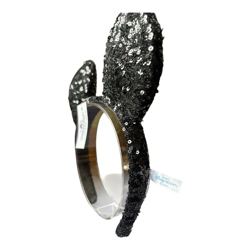 Disney Mickey Mouse Black Sequin Ears Headband NWT 10 - Picture 2 of 4